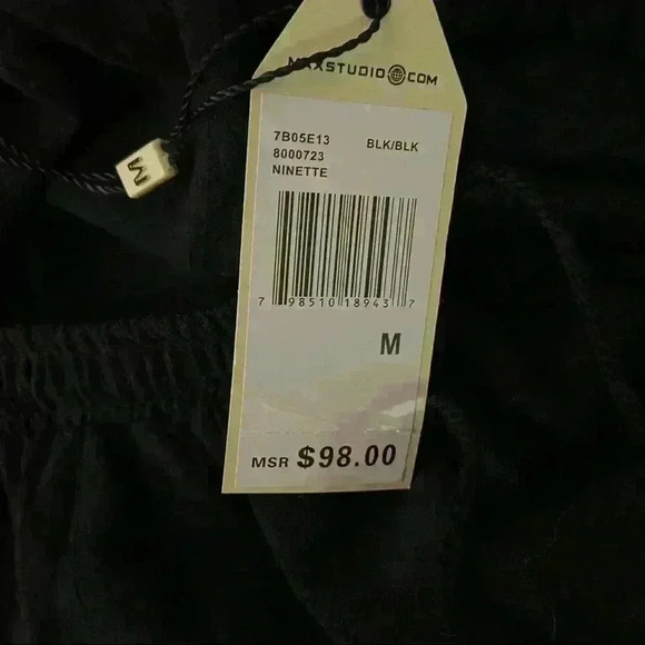 Sophie Max Black Cotton Skirt NWT Size Medium - Picture 10 of 12